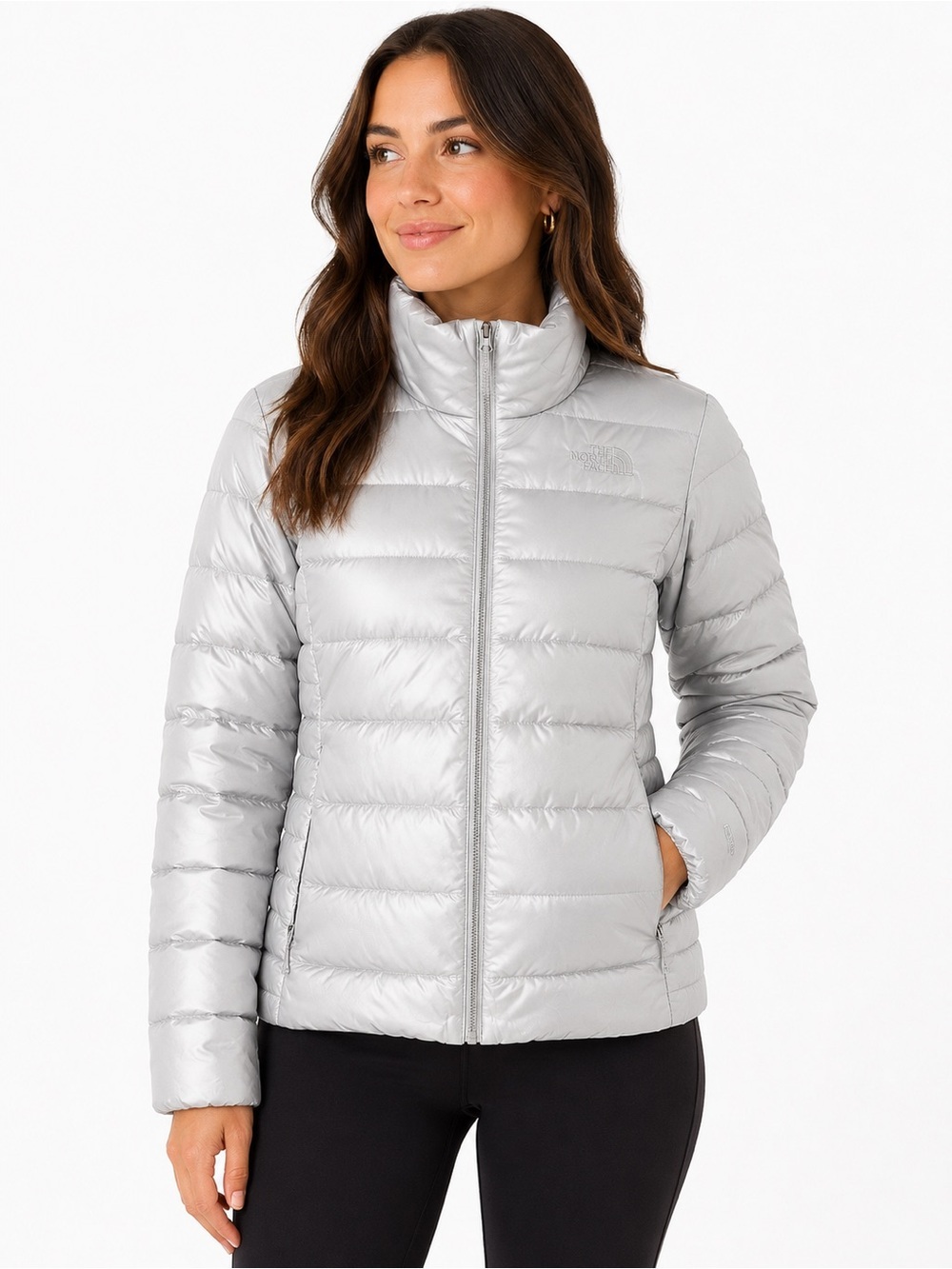 The North Face Women’s Silver Quilted Packable Puffer Jacket